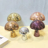 Handmade Retro Reflective Mushroom Disco Mirror Ball for Home Decor - Himpall